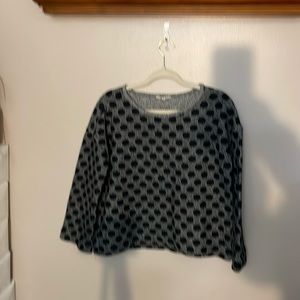 Madewell black and gray structured sweatshirt